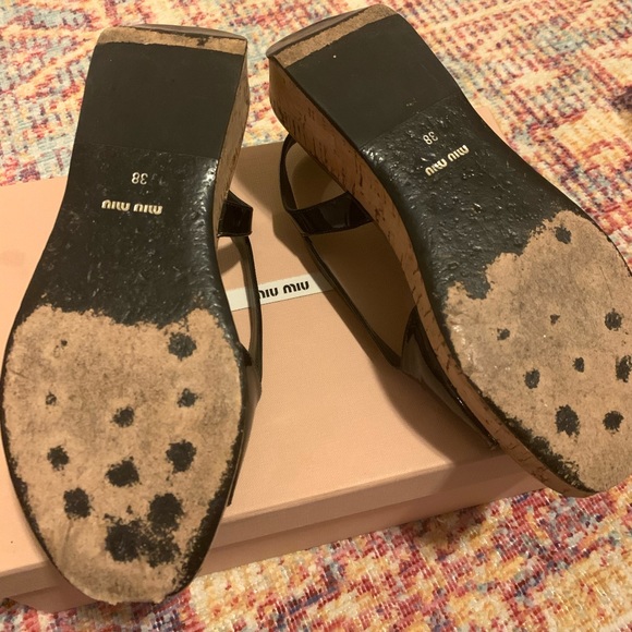 Miu Miu Platform Black Patent - Picture 2 of 4